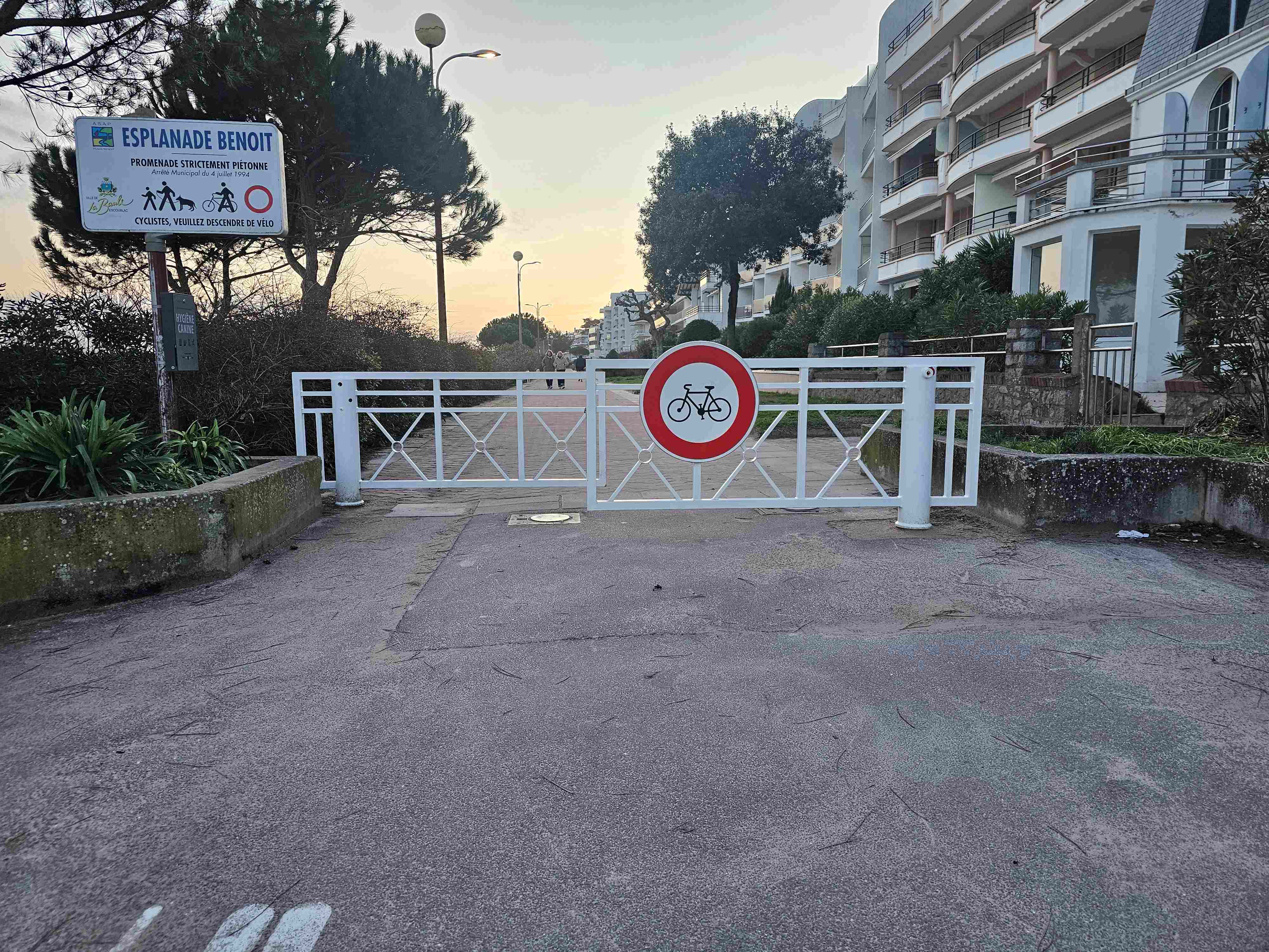 Barrière pivotante courte